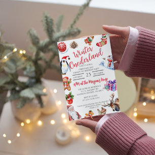 Convite Inverno Onederland Aniversário e Natal da Criança
