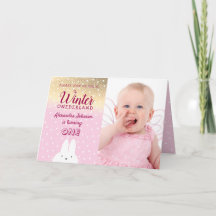 Inverno Onederland Brilho Rosa e Dourado Aniversár