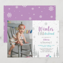 Inverno Onederland, Menina 1º Aniversário Foto