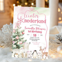 Inverno Onederland Menina Animal Ártico 1º Anivers