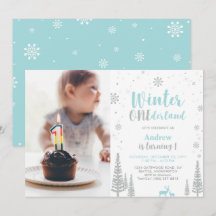 Inverno Onederland, Menino 1º Aniversário Foto