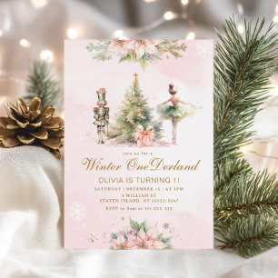 Convite Inverno Onederland o Quebra-Nozes 1º aniversário