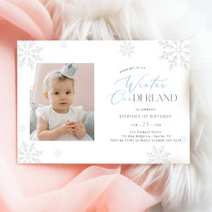 Convite Inverno Onederland Primeiro Aniversário Bebê Crian