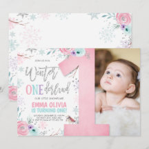 Inverno ONEderland primeiro aniversario Floral de 