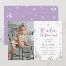 Inverno Onederland, Primeiro Aniversário Menina Fo