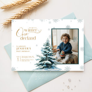 Convite Inverno Onederland Primeiro Aniversário Menino Men