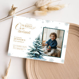 Convite Inverno Onederland Primeiro Aniversário Menino Men