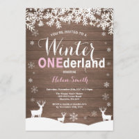 Inverno Onederland Rustic Madeira Menina 1º Aniver