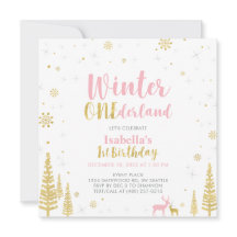 Inverno rosa e Dourado Onederland 1rua Primeiro An