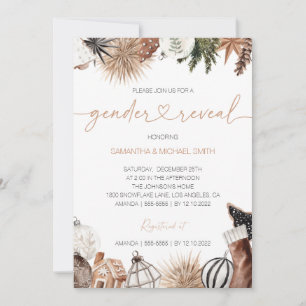 Convite Inverno Sexo Revelar Convite, Tema Feriados