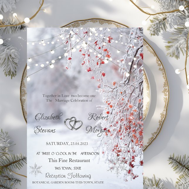 Convite Invi de Natal, Luzes de Corda para Casamento (Criador carregado)