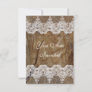 Convite Invício Real de Casamento Burlap & Lace