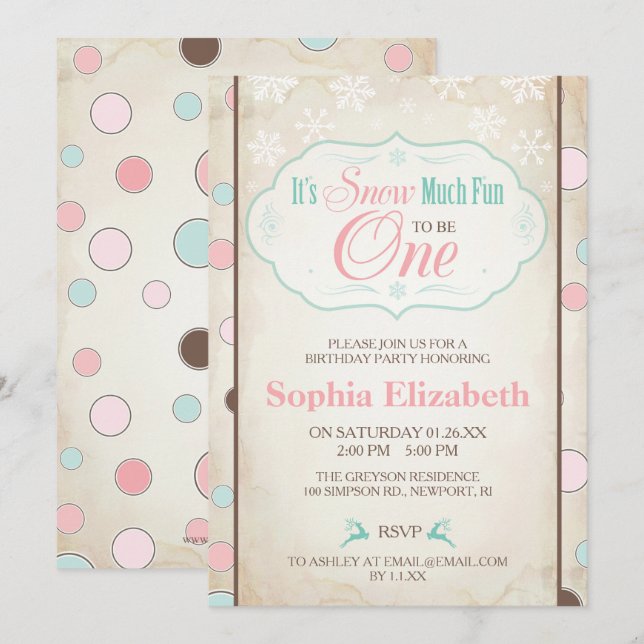 Convite Invista de Noivado de Inverno Muito Divertido na N (Frente/Verso)