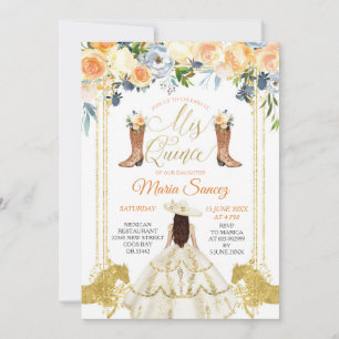Convite Invit da Quinceañera, Dourada Ocidental espanhola