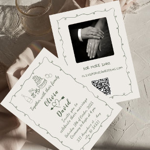 Convite Invit De Casamento Manuscrito De Desenho Funcional