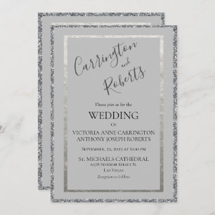 Convite Invit De Casamento Simples Moderno Mínimo De Scrip