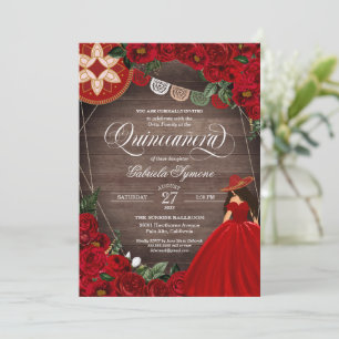 Convite Invit de Charra Mariachi Quinceañera Ocidental ros