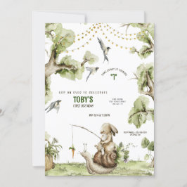 Convite Invit de Festa de aniversário de Pesca de Coelho d