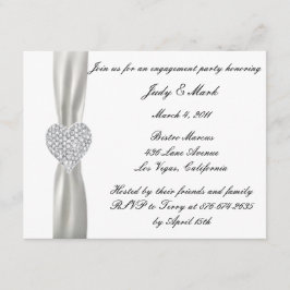 Convite Invit de Festa de noivado de Casamento Branco do C