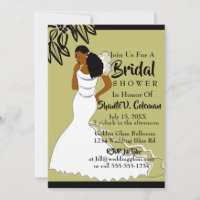 Invit do Chá de panela de Casamento de Mulher Amer