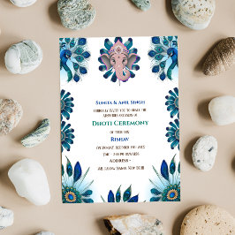 Convite Invit do índio Hindu Dhoti Cerimônia Pancha Kattu