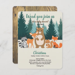 Convite Invit Florestal Chá de fraldas Florestal Florestal