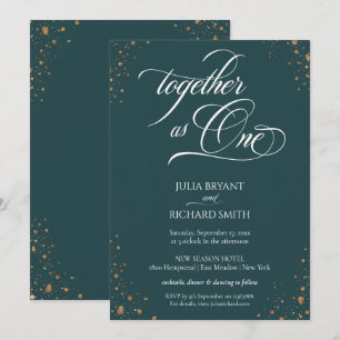 Convite Invit Minimalista Confetti Confetti Dourado Elegan