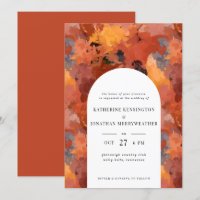 Invit Moderno de Casamento Terracotta Boho