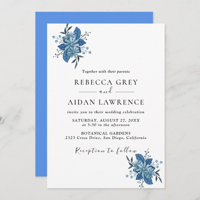 Convite Invit Rustic Botanical Eucalyptus Greenery Wedding (Frente/Verso)