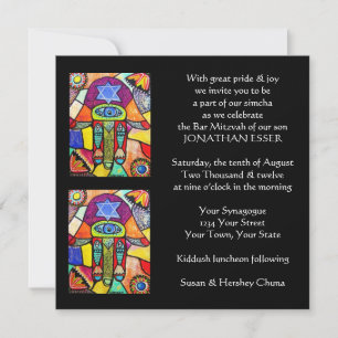 Convite Invit Vintage Tapaery Hamsa