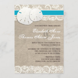 Convite Invitação de Casamento de Locais de Burlap, Rustic