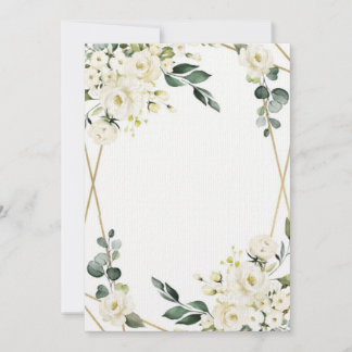 Convite Invitaciação Flores Blancas para boda