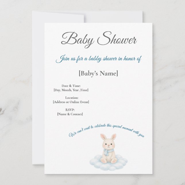 Convite Invitación A Baby Shower to Celebrate (Frente)