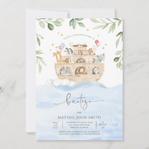 Convite Invitación al Bautismo del Arca de Noé