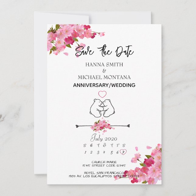 CONVITE INVITACIÓN ANNIVERSARY / ANIVERSARIO (Frente)