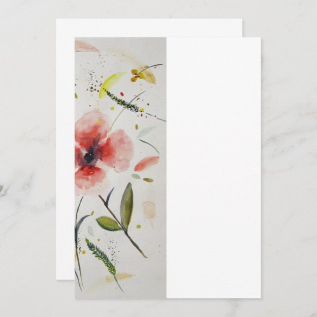 Convite Invitacion boda flor (Frente/Verso)