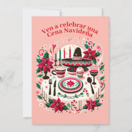 Convite Invitación Cena Navideña Nochebuena espanhola