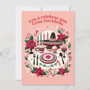 Convite Invitación Cena Navideña Nochebuena espanhola