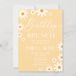 Convite Invitación Daisies Birthday Brunch Party Invitatio
