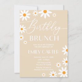 Convite Invitación Daisies Birthday Brunch Party Invitatio