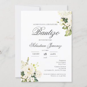 Convite Invitación de bautizo en español