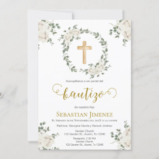 Convite Invitación de bautizo en español