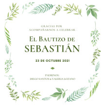 Invitación de bautizo neutro