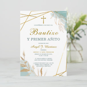 Convite Invitación de Bautizo Y Primer Añito