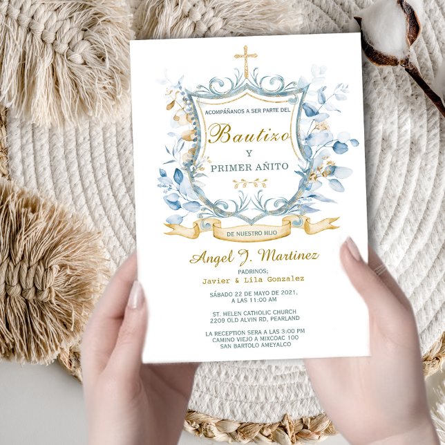 Convite Invitación de Bautizo Y Primer Añito (Criador carregado)