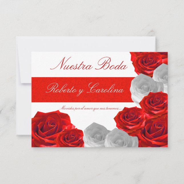 Convite Invitación de Boda (Frente)