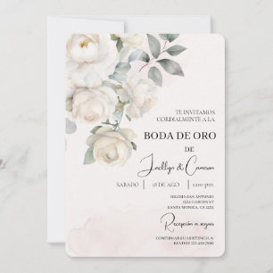 Convite Invitación de boda de oro
