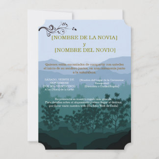 Convite Invitación de Boda Rústica Elegante