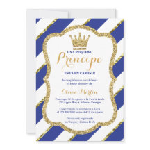 Invitación de Chá de fraldas para un príncipe