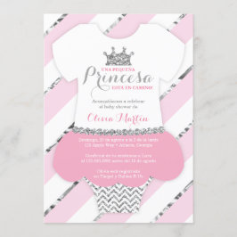 Convite Invitación de Chá de fraldas para una Princes
